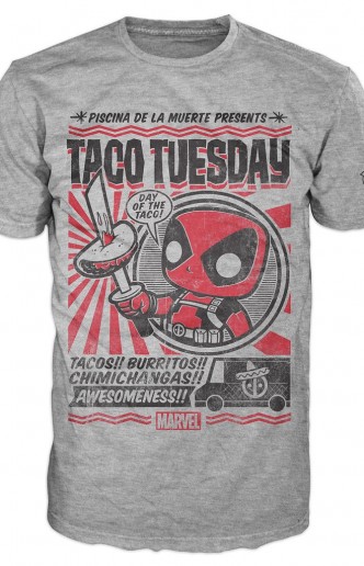 Pop! Tees: Marvel - Deadpool Taco Tuesday