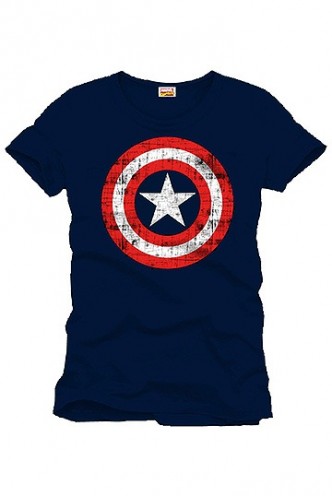 Captain America - Camiseta Shield Logo navy