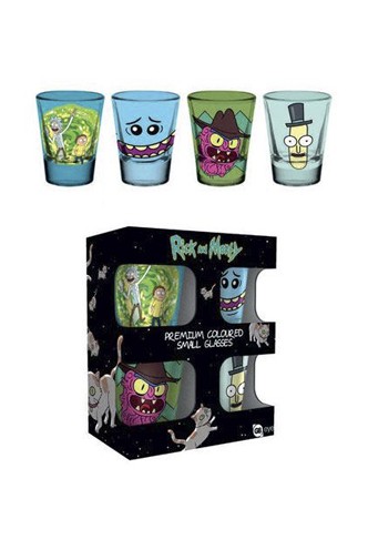 Rick y Morty - Pack de 4 Vasos de Chupitos
