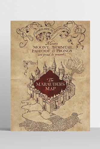 Poster Harry Potter- Mapa del Merodeador