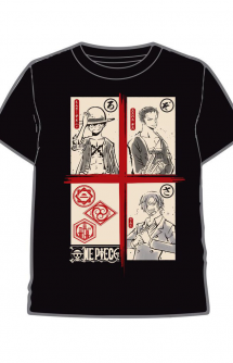 One Piece - Camiseta Luffy, Zoro y Sanji