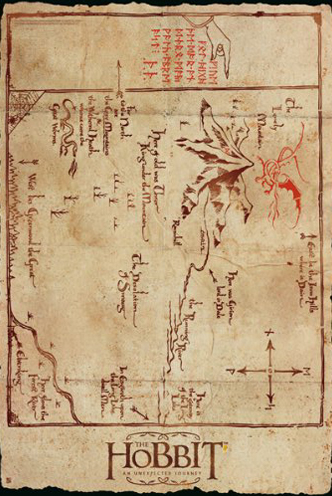 hobbit map lonely mountain