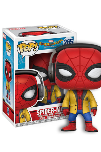 funko pop spiderman with headphones
