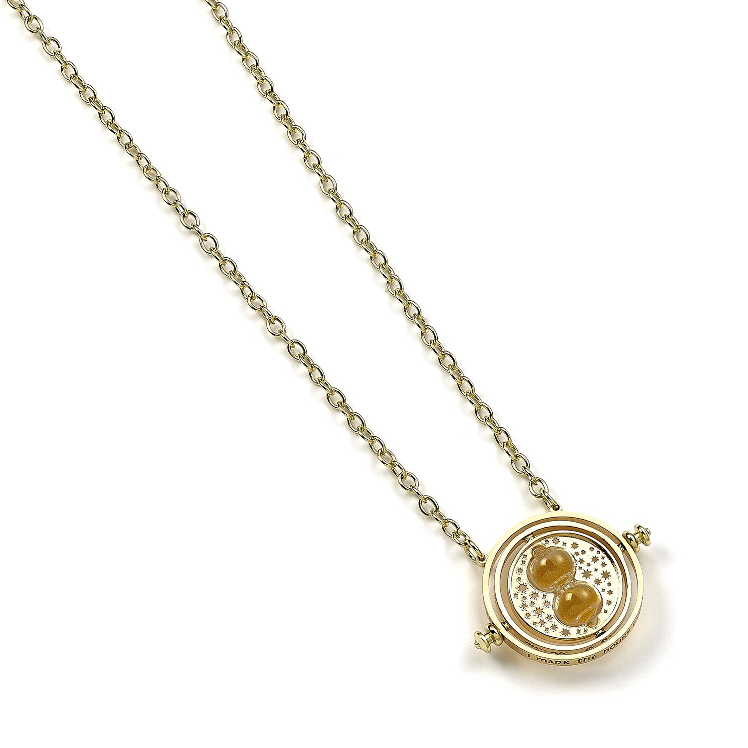 Harry Potter Rotating Time Turner Keyring Keychain Gold Plated