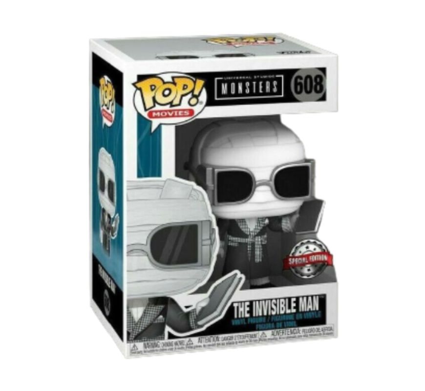 Invisible Man Popsocket Pop! Universal Monsters: Invisible Man (B&W) Ex | Universo Funko ...