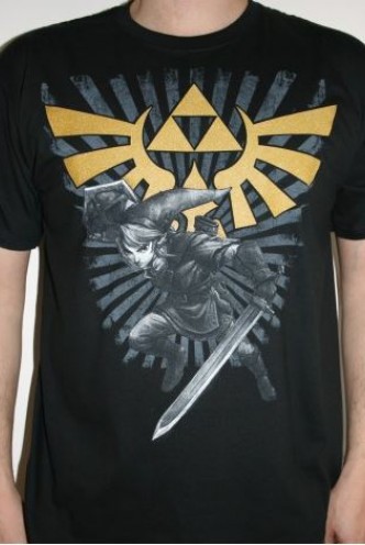The Legend of Zelda Camiseta Negra Link