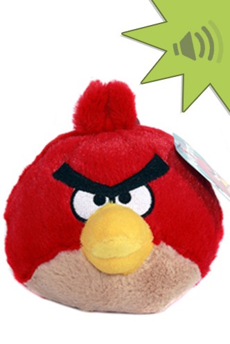 ANGRY BIRDS Peluche  12cm. ROJO