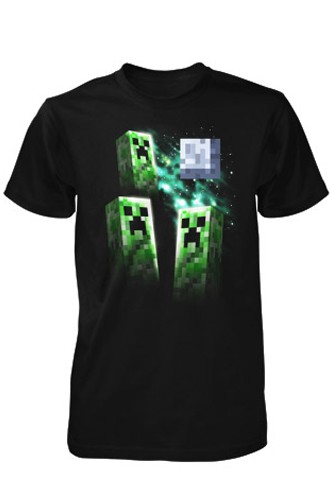 Minecraft Camiseta "Three Creeper Moon"