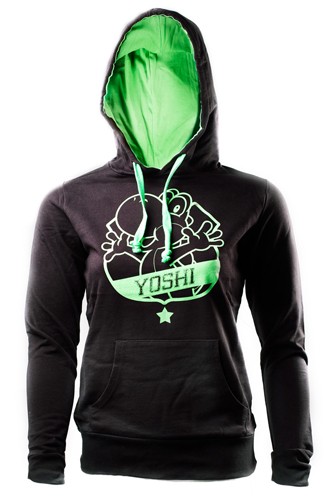 Nintendo Black, Yoshi Female Hoodie