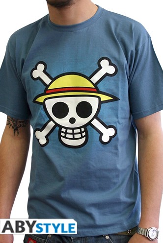 Camiseta - ONE PIECE "SKULL MAP" AZUL