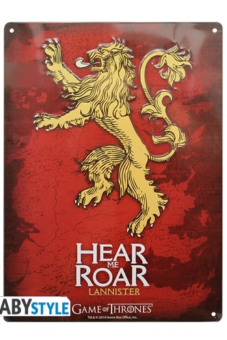 Placa Metal - Juego de Tronos "Lannister"