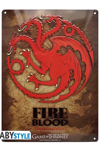 Placa Metal - Juego de Tronos "Targaryen"