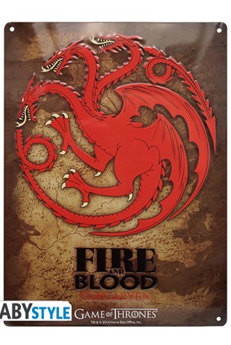 GAME OF THRONES Metal plate Targaryen