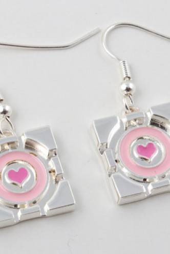 Portal 2 Companion Cube Earrings