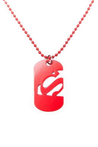 Colgante - Superman "Logo Rojo" Placa