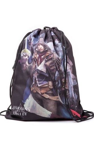 Assassins Creed Unity - Black, Arno Poster Gym bag