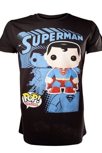 Camiseta - Superman "POP" Negra