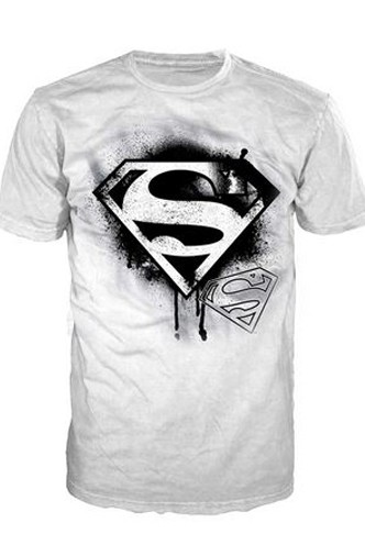 Superman White W/ Black Logo