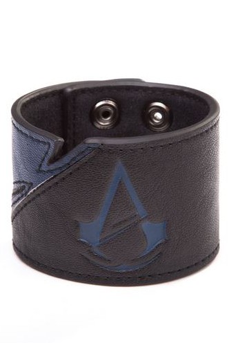 Pulsera de cuero - Assassin´s Creed Unity "Blue Logo"