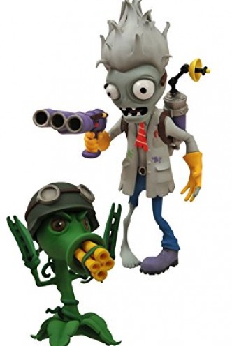 Plants vs. Zombies: Garden Warfare Scientist Zombie vs. Gatling Pea Action Figure 2-Pack 