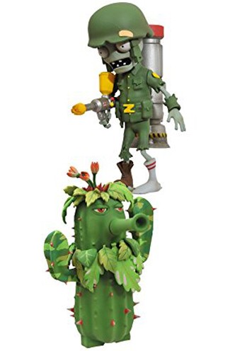 Plants vs. Zombies: Garden Warfare Foot Soldier Zombie vs. Camo Cactus Action Figure 2-Pack 