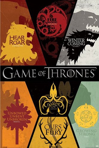 Maxi Poster Game of Thrones Sigils | Funko Universe, Planet of comics,  games and collecting.