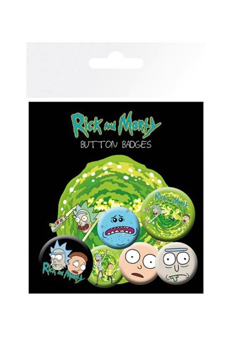 Rick and Morty - Pin Badges 6-Pack Characters