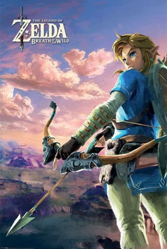 Legend of Zelda - Breath of the Wild Poster Hyrule Scene Landscape 