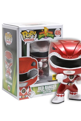 TV POP! Power Rangers - Ranger Rojo Metálico Exclusivo
