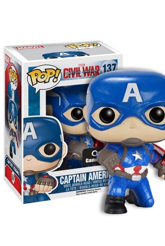 Pop! Marvel: Civil War - Capitán América Action Exclusivo