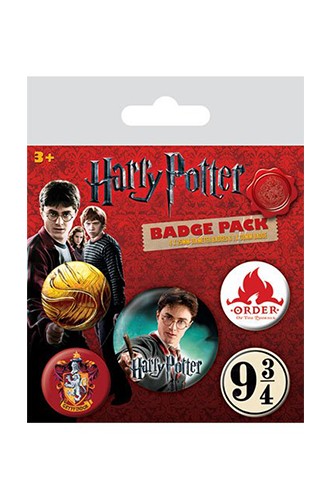 Harry Potter - Pack 5 Chapas Gryffindor