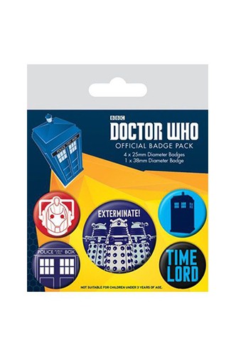 Doctor Who - Pin Badges 5-Pack Exterminate