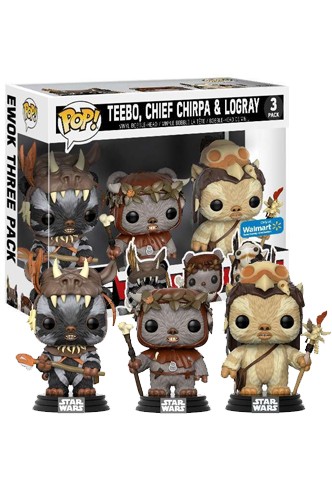 Pop! Star Wars - Teebo, Chirpa, Logray Exclusivo