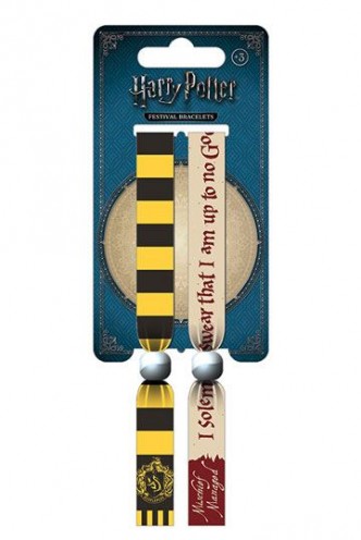 Harry Potter - Pack de 2 Pulseras de festival Hufflepuff