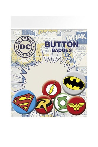 DC Comics - Pack 6 Chapas Logos