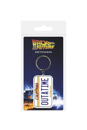 Back to the Future - Rubber Keychain License Plate