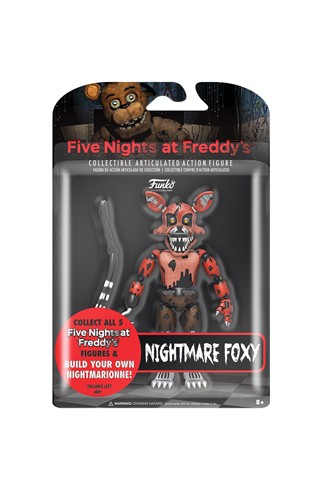 Five Nights at Freddy's Articulated Nightmare Foxy Action Figure, 5"
