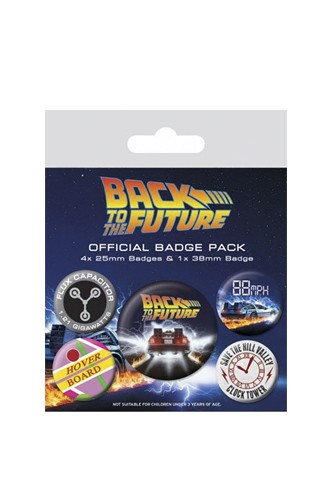 Back to the Future - Pin Badges 5-Pack DeLorean