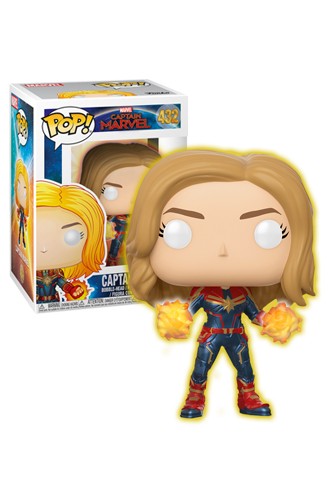 Pop! Marvel: Captain Marvel - Captain Marvel Glow Exclusiva