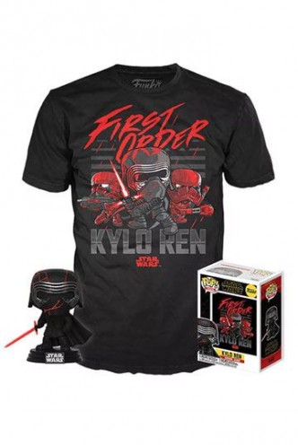 Camiseta Pop! Tees Star Wars EP IX Set de Minifigura y Camiseta Kylo Ren Supreme Leader