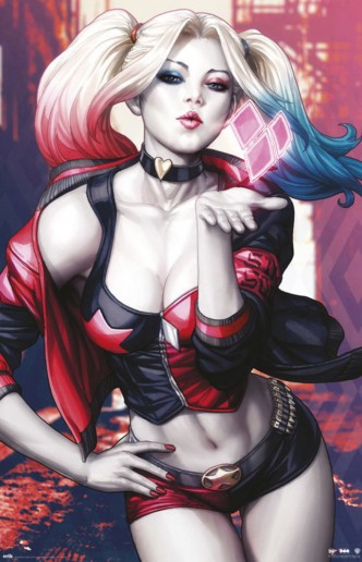 Póster Harley Quinn Kiss