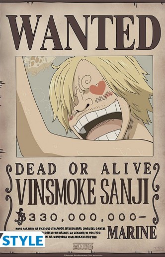 One Piece - Poster Wanted Sanji 