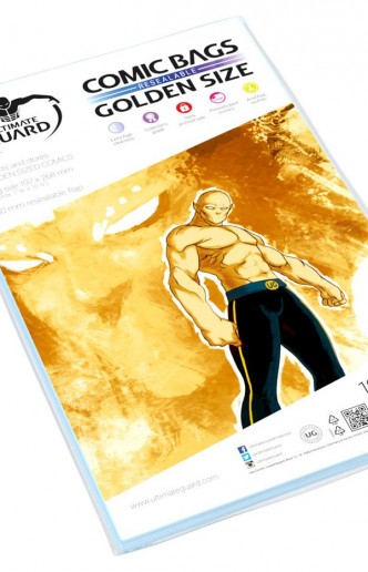 Ultimate Guard Comic Bags Fundas con cierre reutilizable de Comics Golden Size