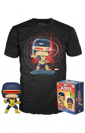 Camiseta Pop! Tees Marvel 80th Set de Minifigura y Camiseta Cyclops First Appearance