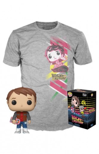 Camiseta Pop! Tees Regreso al Futuro Marty Set de Minifigura y Camiseta