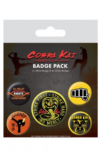 Cobra Kai - Pack 5 Chapas Mix