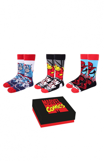 Marvel - Pack X3 Marvel Comics Socks