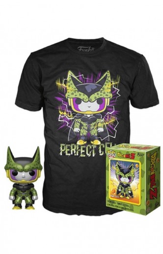 Camiseta Pop! Tees Dragon Ball Z Perfect Cell Set de Minifigura y Camiseta Ex