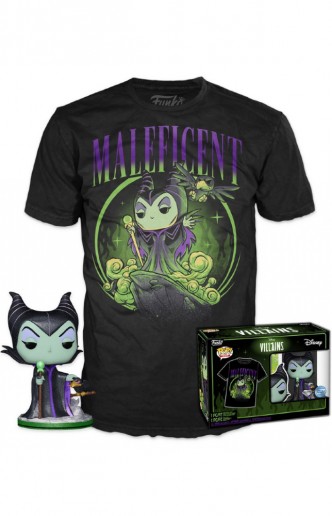 Camiseta Pop! Tees Villains Maleficent (DGLT) Set de Minifigura y Camiseta Ex