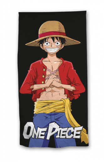 One Piece -  Luffy Black Beach Towel